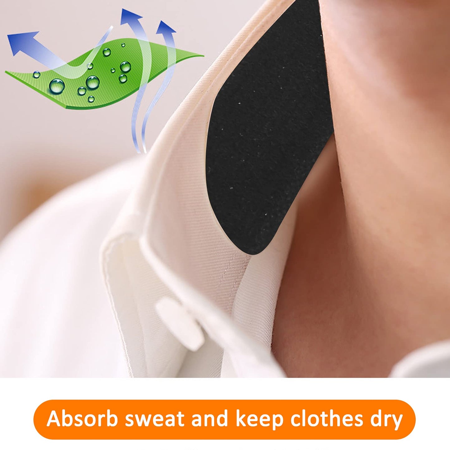 Collar Protector Disposable Collar Absorbent Shirt Pad Neck Liner Pads Protector Prevent Sweat [Black] Beauty and Personal Care YUYTE
