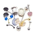 BodyJewelryOnline Randomly Picked Body Jewelry Pack [30 Pieces: Belly/Nose/Nipple/Tongue/Ear/Lip Rings], Mixed Styles/Designs