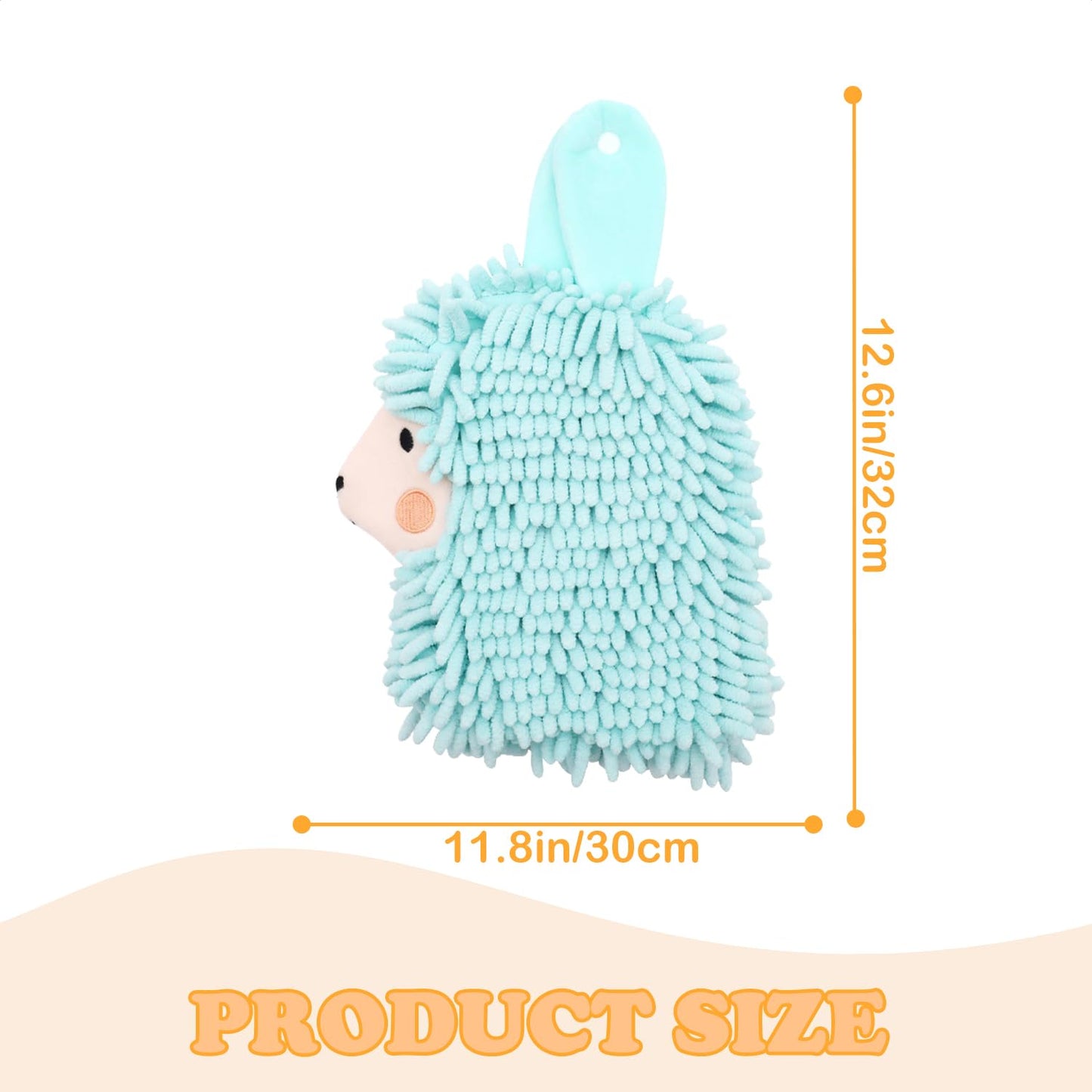 Tyrafry Cute Alpaca Hand Towel with Hanging Loop, Bathroom Animal Towel for Kids, Super Soft Chenille Absorbent Washcloth for Kitchen, Bathroom…