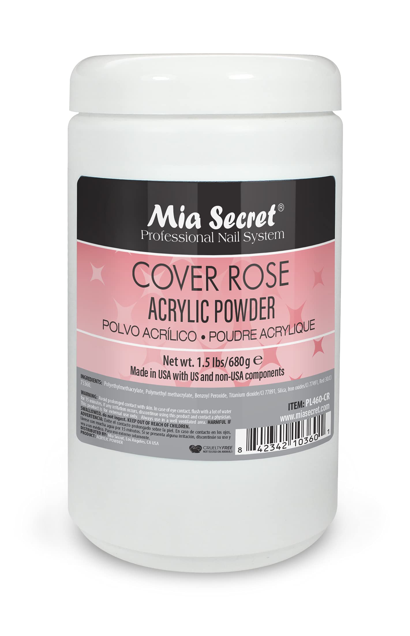 Mia Secret Professional Nail System Cover Rose Acrylic Powder 1.5 lbs Beauty & Personal Care Mia Secret