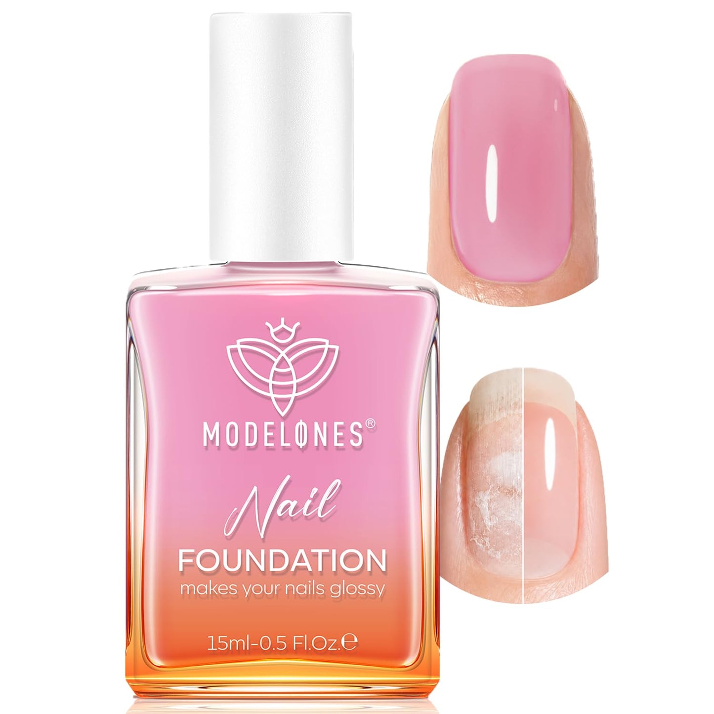 modelones Nail Strengthener Jelly Purple Pink Nail Repair for Damaged Nails Strengthening Polish Nail Growth and Strengthener Natural Concealer Beauty and Personal Care modelones