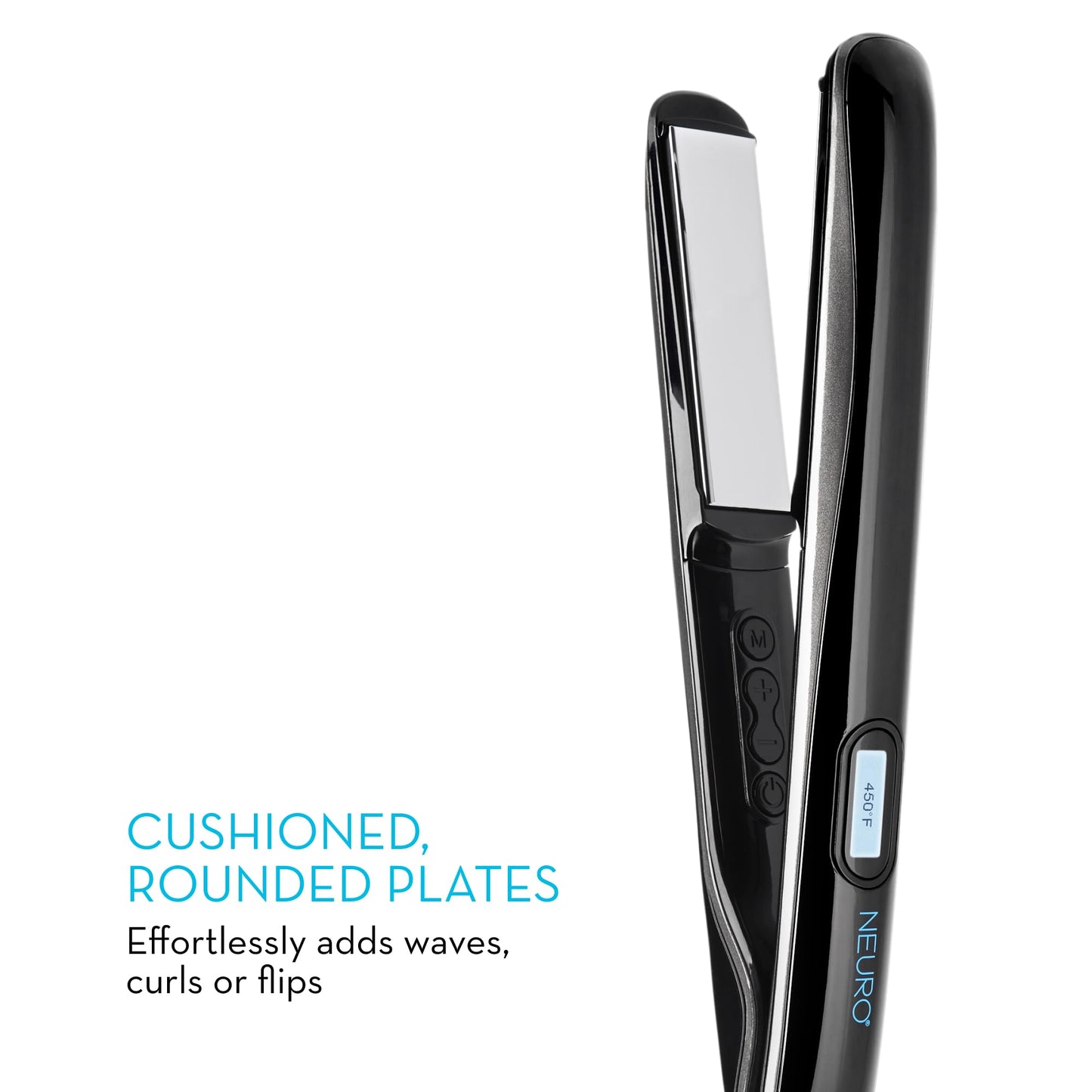 Neuro by Paul Mitchell Style Titanium Flat Iron, Adjustable Heat Settings for Advanced Straightening + Curling, 1"