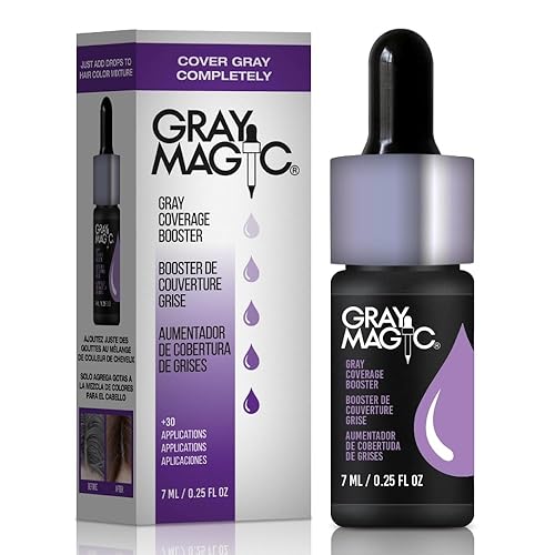 Ardell Gray Magic Hair Color Drops, Additive - Boosts Hair Color Penetration & Covers Gray Hair Completely, Enhanced Hair Dye Absorption, 0.25 oz
