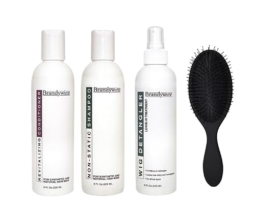 Brandywine 8oz Shampoo, Conditioner, Detangler and Paddle Brush Kit
