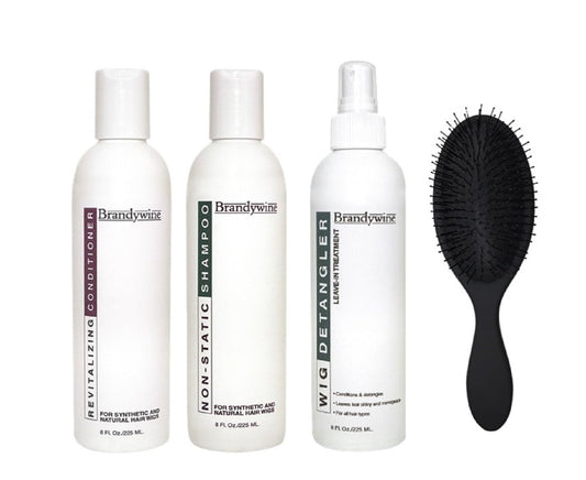 Brandywine 8oz Shampoo, Conditioner, Detangler and Paddle Brush Kit