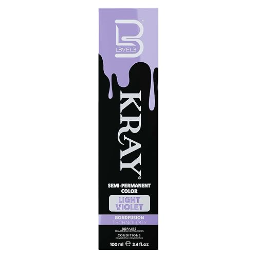 L3 - Level 3 Kray Semi Permanent Hair Color - Semi Permanent Hair Dye with Aloe Vera - Light Violet
