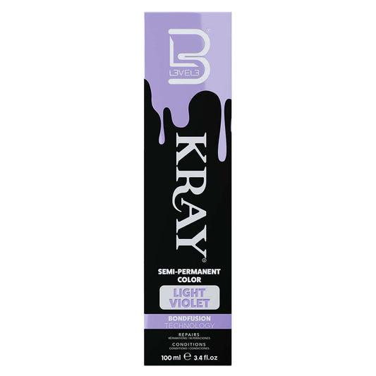 L3 - Level 3 Kray Semi Permanent Hair Color - Semi Permanent Hair Dye with Aloe Vera - Light Violet