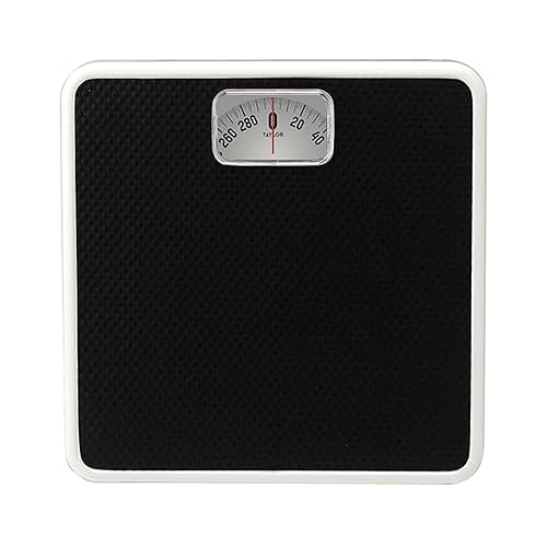 Taylor Analog Bath Scale, Classic Dial Body Weight Monitor, Mechanical Non-Digital Weighing Device with 300 lb Capacity, Battery-Powered Design…