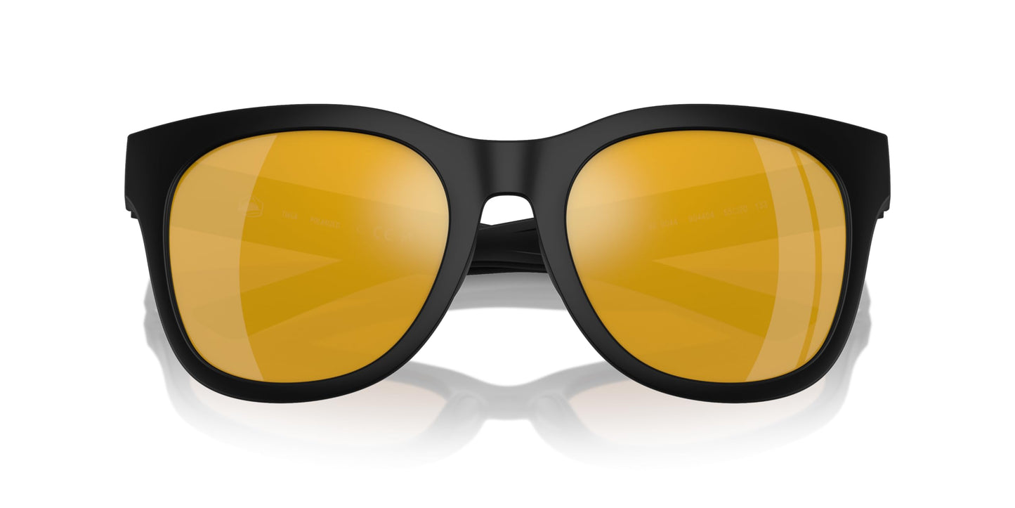 Native Woman Sunglasses Matte Black Frame, Bronze Reflex Polarized Lenses, 55MM