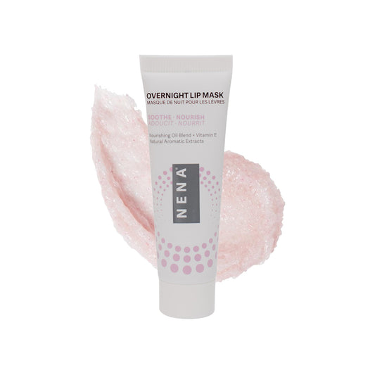 NENA Skincare Overnight Lip Mask - Lip Mask for Women - Deeply Hydrates with Natural Minerals, Nourishing Oils and Butters - Non-Sticky - 0.5 oz. Beauty and Personal Care NENA