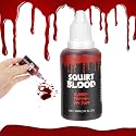 Halloween Fake Blood for Squirt and Drip, Liquid for Clothes, Zombie, Vampire Monster SFX Makeup Face Body Paint