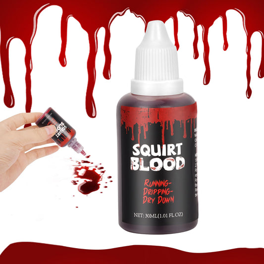 Halloween Fake Blood for Squirt and Drip, Liquid for Clothes, Zombie, Vampire Monster SFX Makeup Face Body Paint Beauty & Personal Care VPCRT6