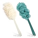 2Pack Back Scrubber for Shower?PIPUHA Loofah Sponge Shower Brush Using Body Exfoliating with Long Handle, Loofah on a Stick for Men Women, Bathing