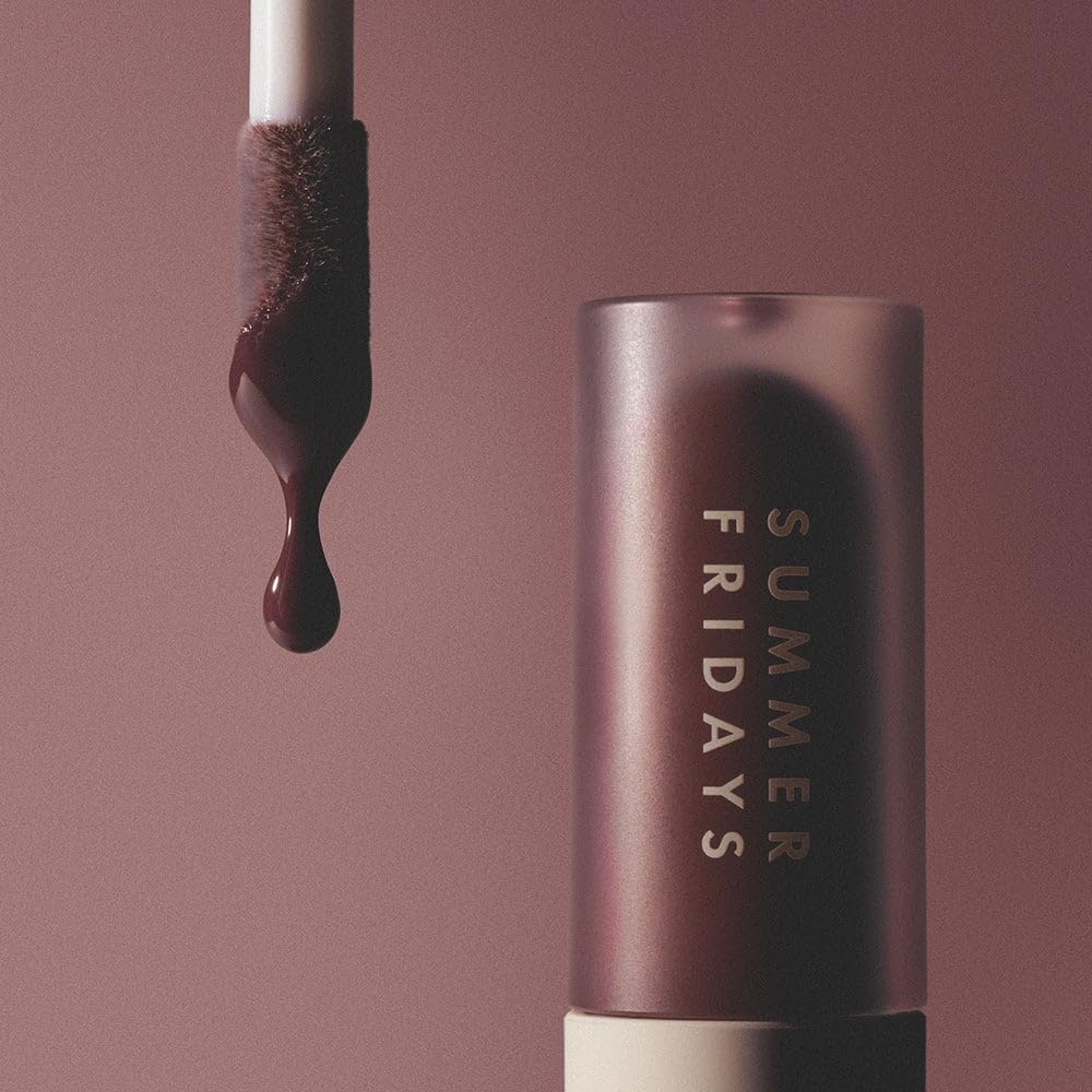 Summer Fridays Dream Lip Oil - Hydrating Tinted Lip Gloss Oil - Non-Sticky Formula with Skincare Benefits for Long-Lasting Softness + Shine -