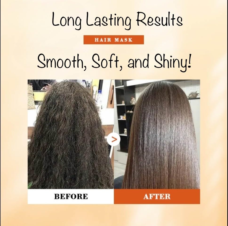 EcoLchi Biotin Oplex Keratin Hair Mask - Amino Acids Repair for Soft Hair Treatment - Color Damage, Frizz Control - Moisturizing Biotin Mask for Dry