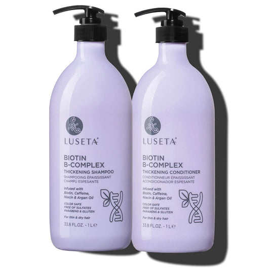 Luseta Biotin B-Complex Shampoo & Conditioner Set for Hair Growth and Strengthener - Hair Loss Treatment for Thinning Hair With Biotin Caffein