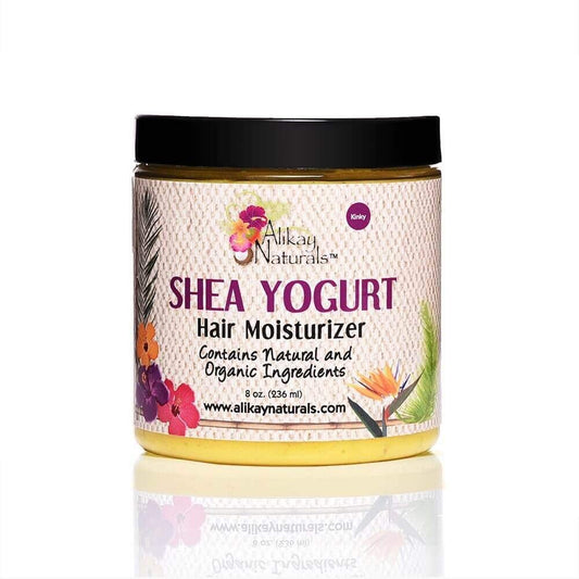 Alikay Naturals Shea Yogurt Hair Moisturizer Natural Raw Shea Butter, Argan & Coconut Oil 8 Ounce