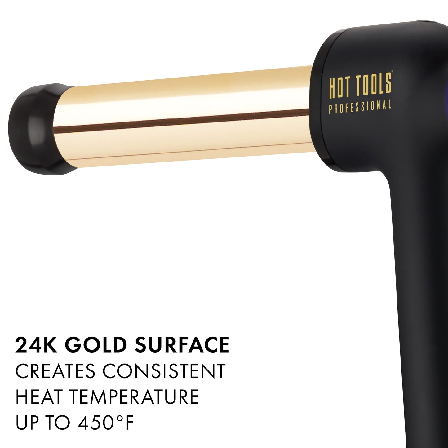 Hot Tools Pro Artist 24K Gold Curlbar Curling Wand | Long Lasting, Defined Curls (1-1/4 in)