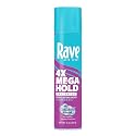 rave Hairspray 4x Mega Unscented Aerosol, 11 oz