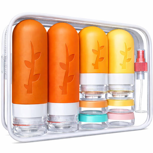 18 Pack Travel Bottles for Toiletries, TSA Approved Travel Size Toiletries, Travel Essentials Leakproof & Refillable Travel Containers for Toiletries Beauty and Personal Care Tocelffe Default Title
