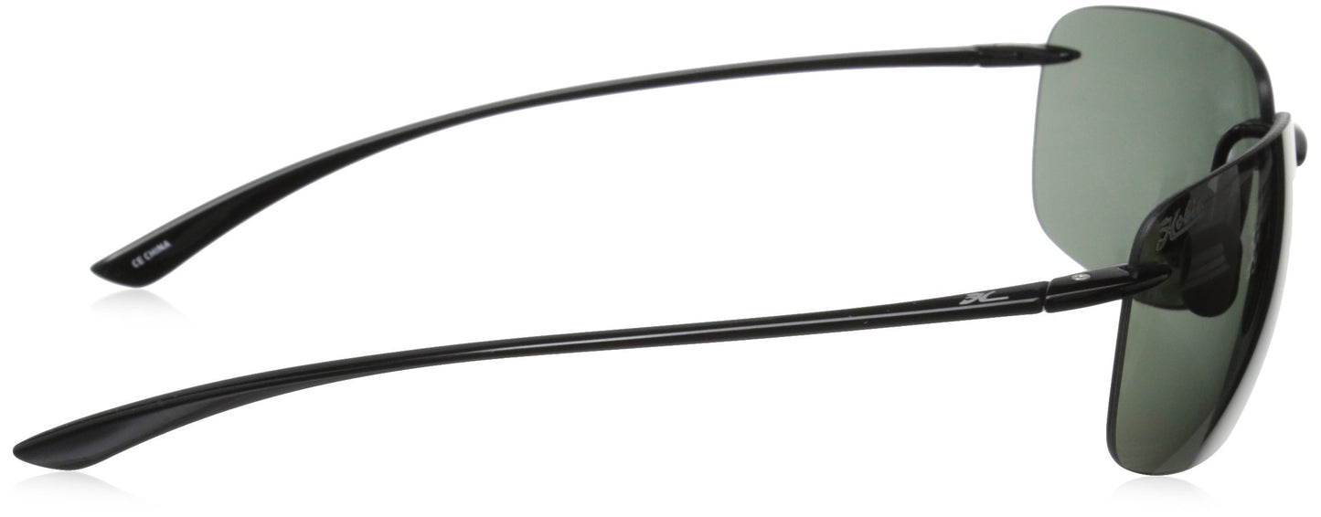 Hobie Rips Polarized Rimless Sunglasses, Shiny Black, 62 mm