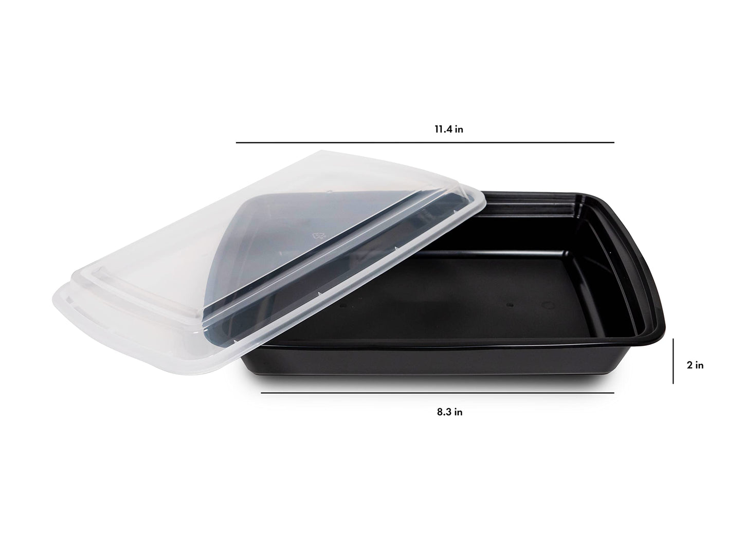 DHG PROFESSIONAL 50 sets Rectangle 58oz Meal Prep Containers with lids Microwavable Food Container Plastic BPA Free Rectangle