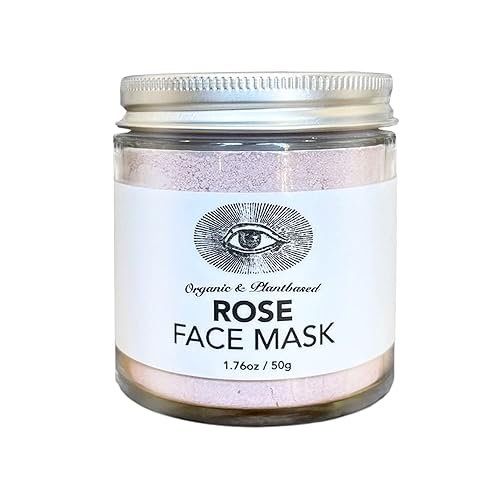 Anima Mundi Apothecary Rose Clay Mask - With Rose, Hibiscus & Mangosteen Powder - Hydrating & Purifying Mask with Soothing White Kaolin Clay + Aloe