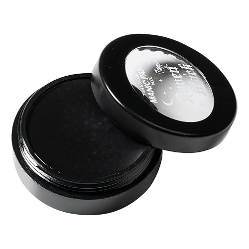 MANIC PANIC Raven Black Face Paint - Black Makeup for Face, Eyes & Body - High Pigment Body Paint with Matte Finish - Halloween, Cosplay & Stage