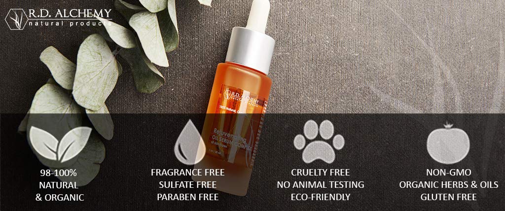 RD Alchemy - 100% Natural & Organic Exfoliating Cleanser - Natural Face Wash for All skin Types. Sulfate Free, with AHAs Gently Cleanse Dirt, Oil