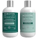 Kerotin Hair Growth Shampoo and Conditioner Set, Products for Scalp Care, Hair Loss & Thinning Hair with Rosemary Oil, Biotin & Keratin, Curly Girl