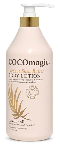 Cocomagic Coconut Shea Butter Body Lotion | Deeply Hydrating & Non-Greasy Moisturizer for Soft, Smooth Skin | Paraben-Free & Gentle for All Skin Types