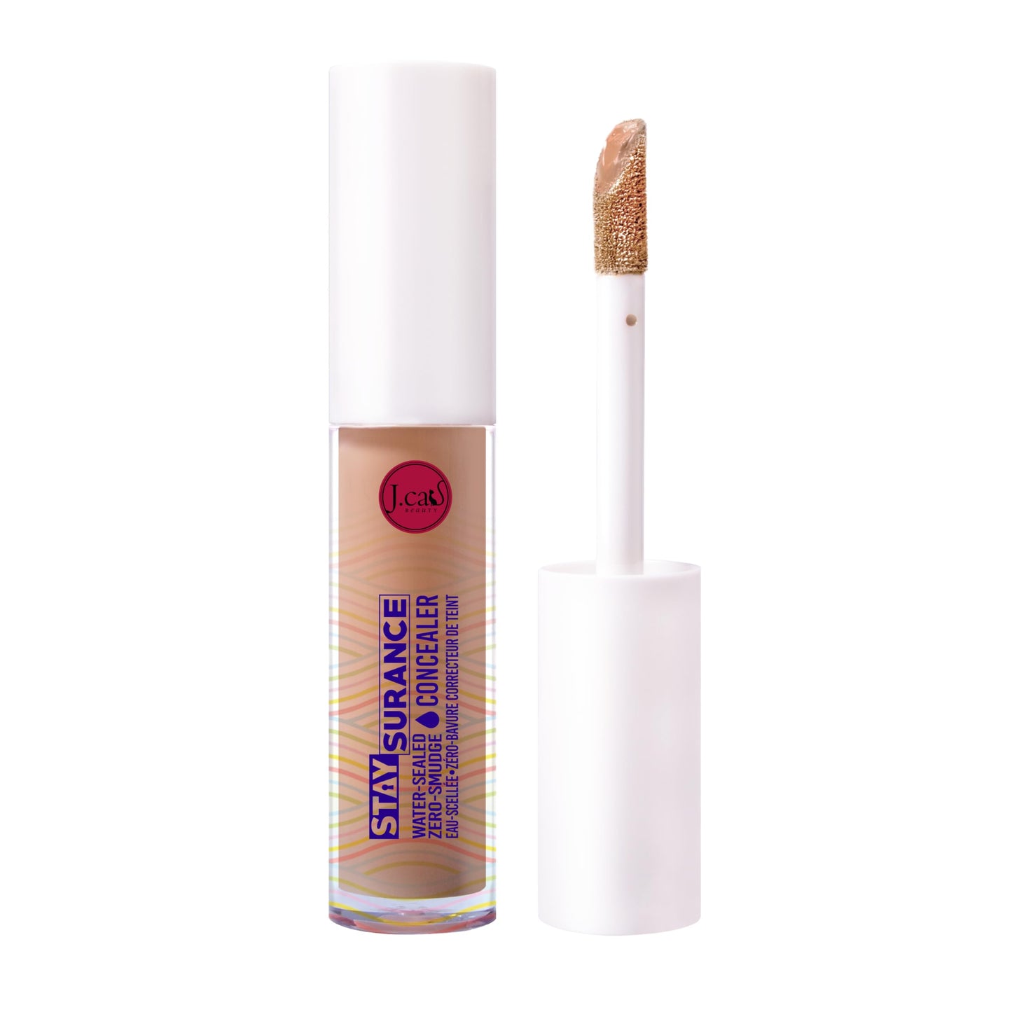 J.Cat Beauty Staysurance Water-Proof, Zero-Smudge Concealer, Combats Dark Circles, Redness and Small Imperfections, Lightweight, Buildable Formula