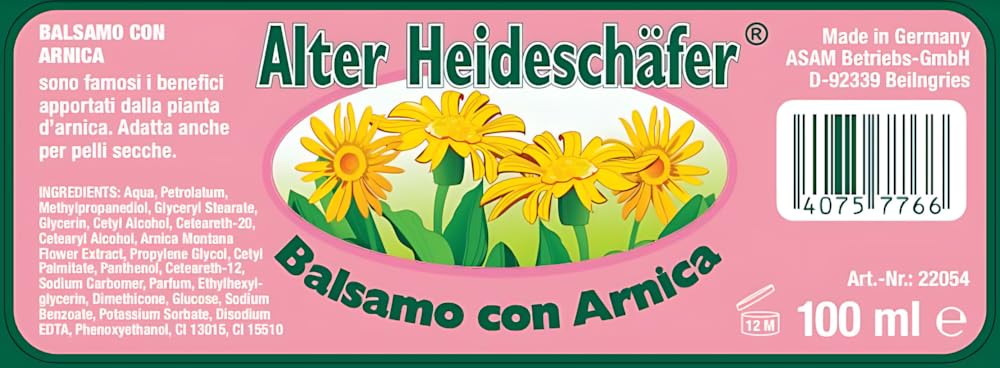 Alter Heideschäfer ASAM Arnica Salbe 100 ML / 3.4 Fl. Oz Herbal Balm for Very Dry, Sensitive Skin