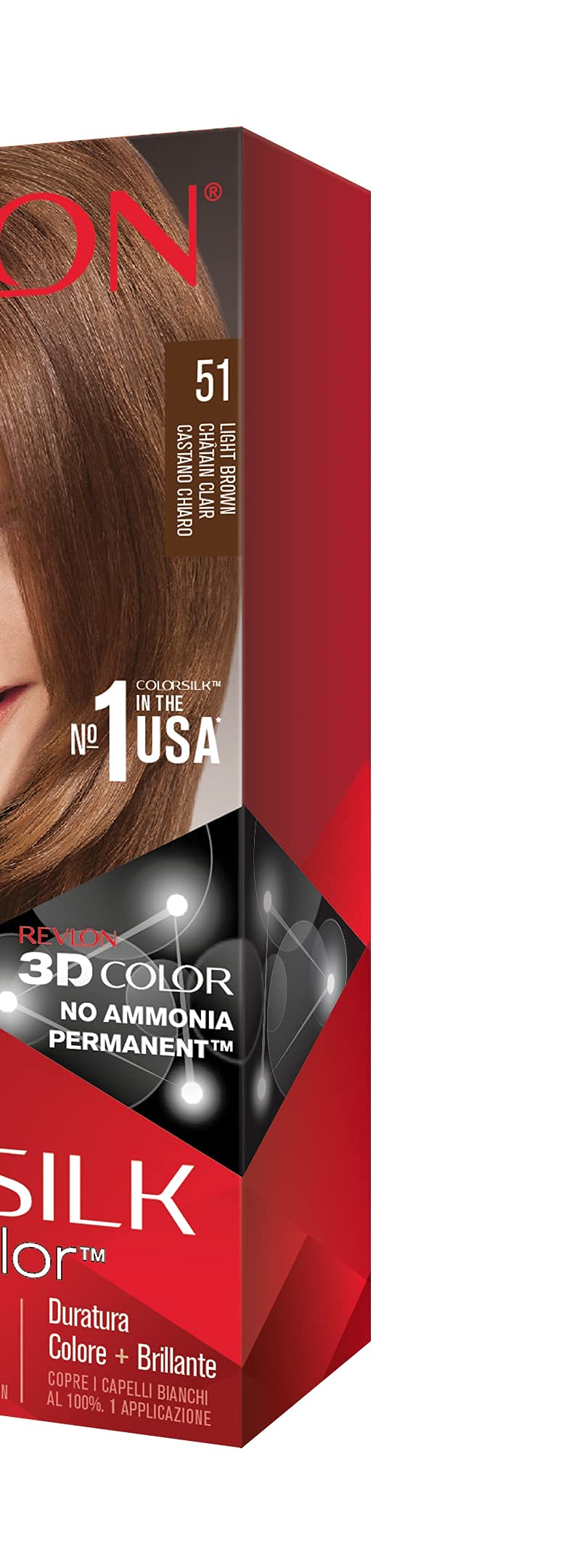 Revlon ColorSilk Hair Color, 51 Light Brown 1 ea