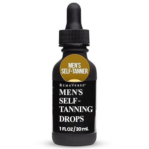 RemeVerse Men’s Self-Tanning Drops - Achieve Natural-Looking Even Skin Tone with Customizable Sunless Tanner for Men - Post-Shave Skin Protection