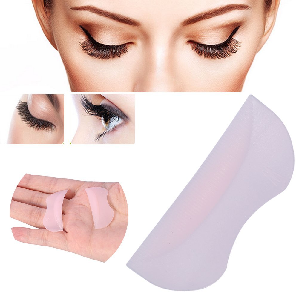 5Pairs/Set Silicone Eyelash Perming Curler, 3D Eyelash Perming Curling Pad Patch Eyelash Pad False Lashes Extension Makeup Tool for Eyelash Perm
