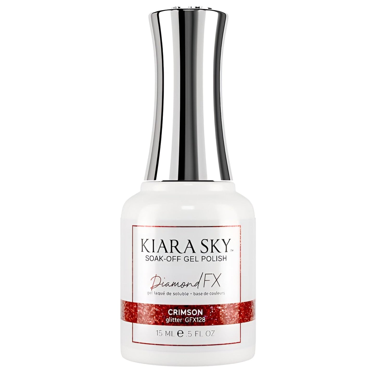 KIARA SKY Soak Off Gel Nail Polish DIAMOND FX 0.5 fl oz, CRIMSON (GFX128) Beauty & Personal Care KIARA SKY