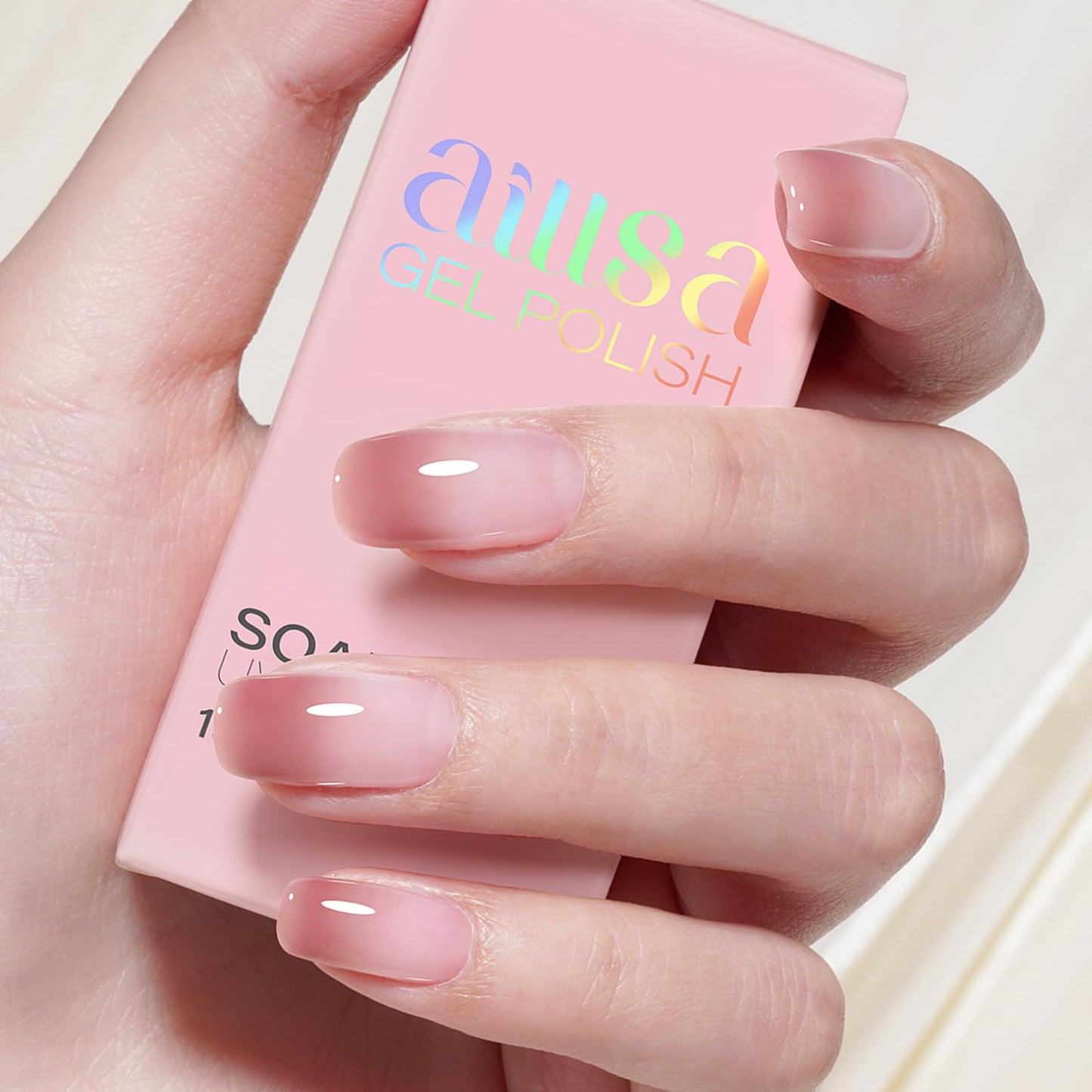 AILLSA Crystal Rose Nude Gel Polish Soft Red Jelly Gels Nail Polish Beauty and Personal Care AILLSA