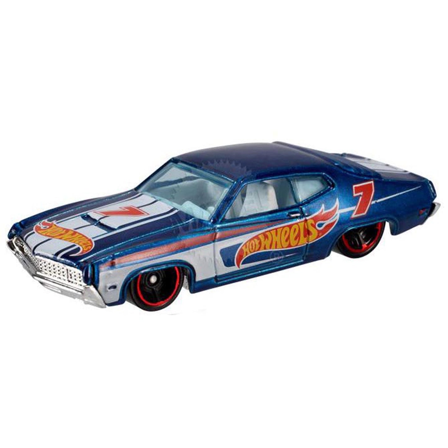 Hot Wheels - '70 Ford Torino (Blue) - HW Racing 12-8/10~178/247 [Scale 1:64]