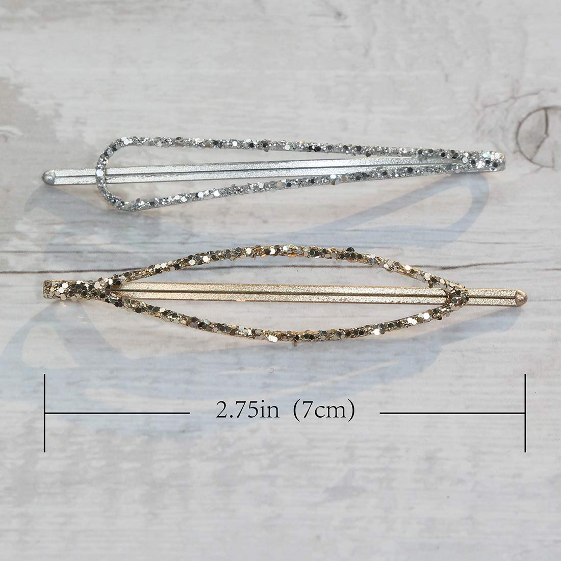 minihope hair pins for women,bling hair pins for girls, 2 styles, 6 colors, 12 Count, (Pack of 1)…
