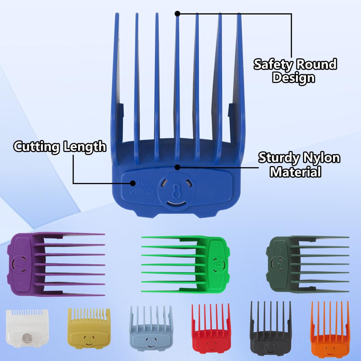 US! 10-Pack Magetic Clipper Guards Set for Baby*liss Pro FX870/ FX825 Series, Color Coded Clipper Guides Replacement - Length: 1/16" to 1" Beauty and Personal Care YTXXDEUS