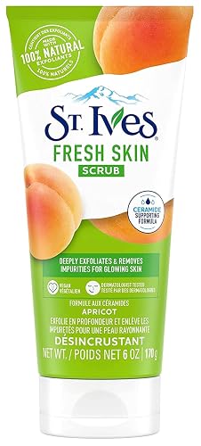 St Ives Fresh Skin Exfoliating Face Scrub, Apricot, 6 oz (Pack of 2)