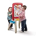 Step2 All Around Easel for Two, Kids Activity Table, Double-Sided Art Board, Made of Durable Plastic, Includes 94-Piece Soft Foam Magnets…