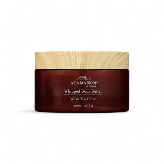 A LA MAISON Whipped Body Butter - Shea Butter Moisturizer with Argan, Avocado & Jojoba Oils - Ultra-Rich Body Cream for Dry Skin - 6.7 oz - Amber Beauty & Personal Care A LA MAISON