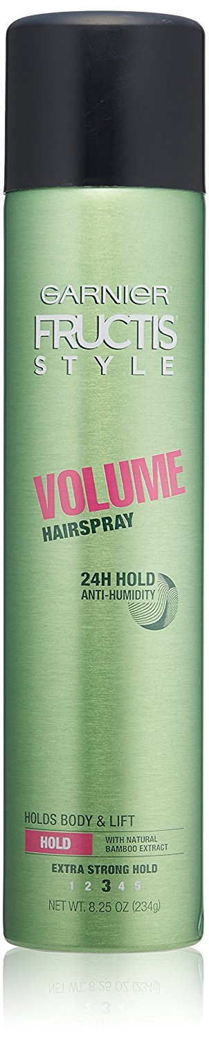 Garnier Fructis Style - Volume Hairspray - 24H Hold Anti-Humidity - Extra Strong Hold (3) - Net Wt. 8.25 OZ (234 g) Per Can - Pack of 3 Cans