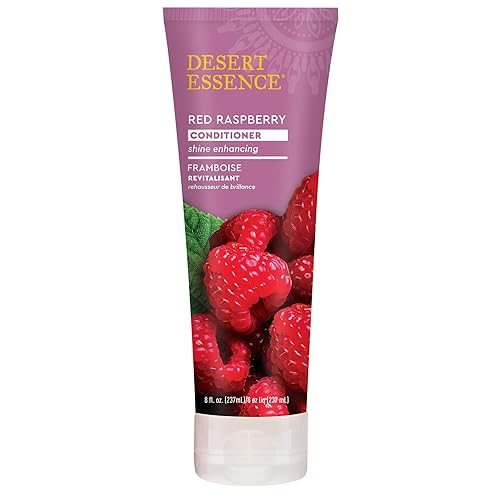 Desert Essence Red Raspberry Conditioner - 8 Fl Ounce - Shine Enhancing - Vitamin A & C - Smooth & Silky - Strengthing - Shea Butter - Calcium