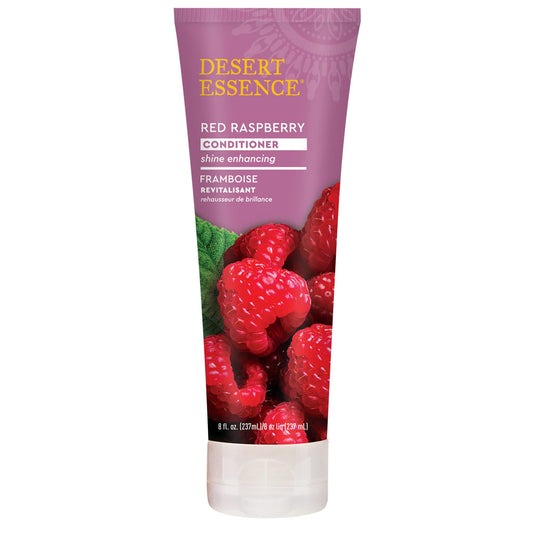 Desert Essence Red Raspberry Conditioner - 8 Fl Ounce - Shine Enhancing - Vitamin A & C - Smooth & Silky - Strengthing - Shea Butter - Calcium