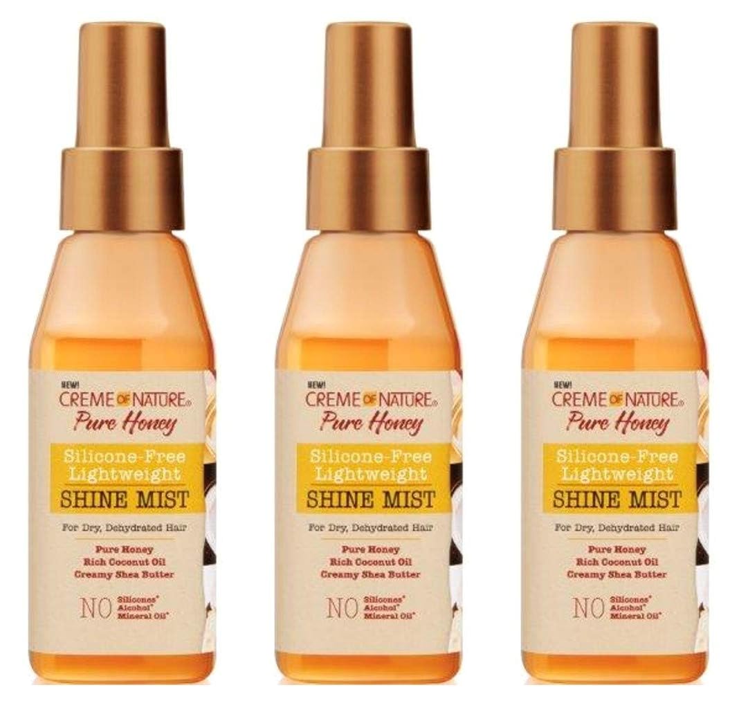 Creme Of Nature Pure Honey Shine Mist 4 Ounce (118ml) (Pack of 3)