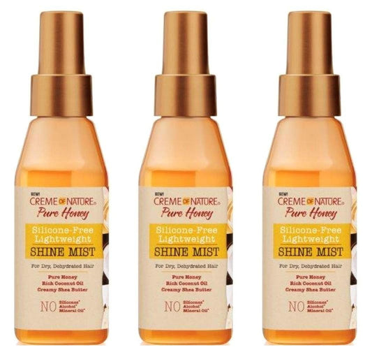 Creme Of Nature Pure Honey Shine Mist 4 Ounce (118ml) (Pack of 3)