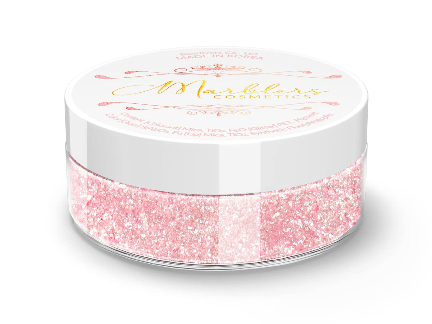 MARBLERS Chunky Natural Mica Powder [Peony Pearl] 0.11oz (3g) | Highly Pigmented | Non-Toxic, Vegan, Cruelty-Free | Eyeshadow, Body Butter, Nail